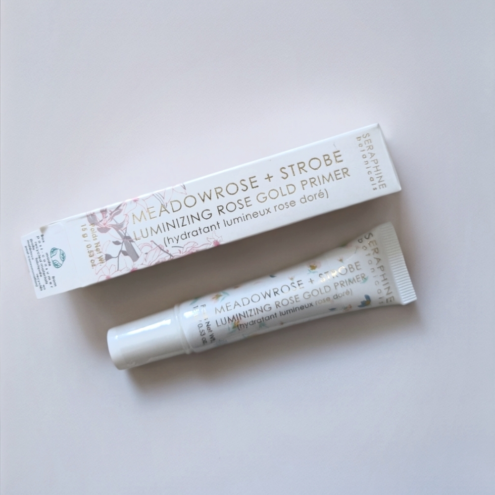 NIB Full size Meadowrose + Strobe rose gold luminizing primer